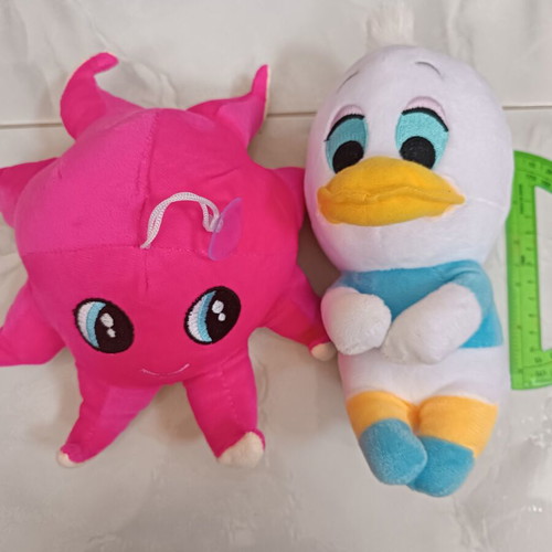 Set of 2 plush animal toys, not authentic