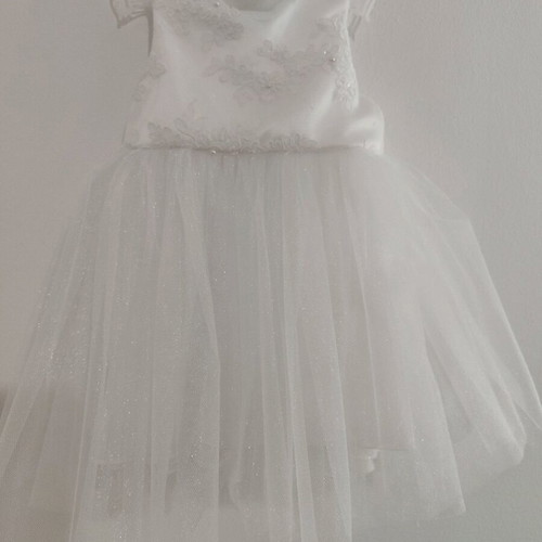 Baptism dress for 1 year old girl like new, handmade, white