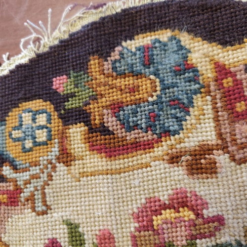 Old embroidery used, set of 2, 33x27 cm
