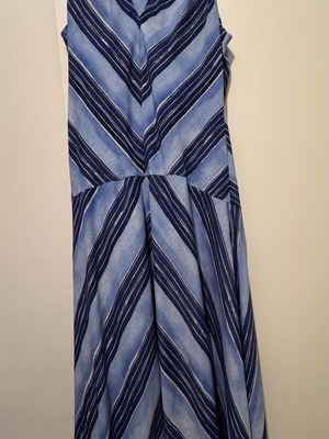 Mango sleeveless midi dress like new, light blue and navy, size M