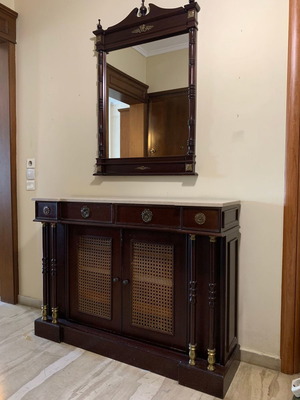 Console with marble and mirror used