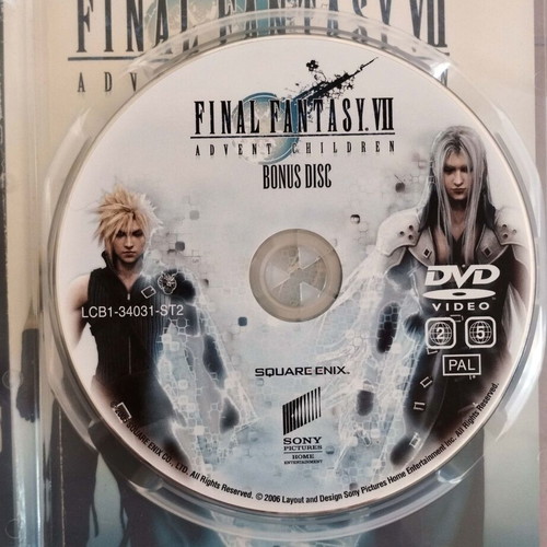 Final Fantasy VII Advent Children 2 Disc Special Edition DVD like new with Greek subtitles