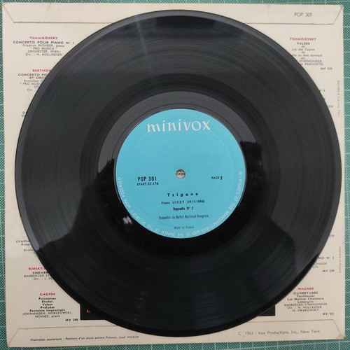 Tzigane Minivox MV 208 vinyl LP used, classical music