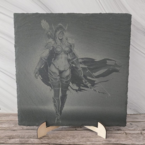 Engraved volcanic plaque Sylvanas Windrunner new