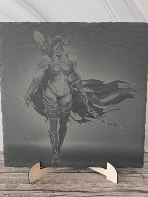 Engraved volcanic plaque Sylvanas Windrunner new