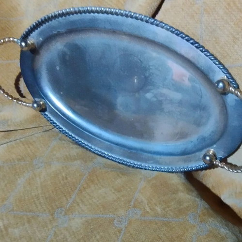 Serving tray like new with golden handles