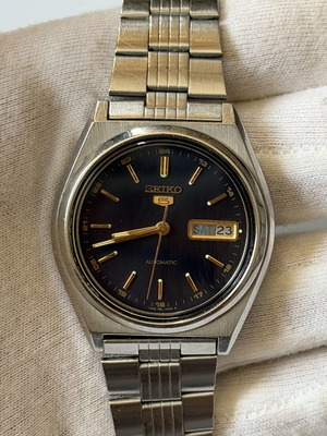 Seiko 5 Automatic 7009-8761 ρολόι σαν καινούργιο, μπλε και ασημί