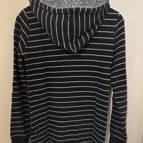 Naf Naf hoodie sweatshirt like new, size XS, black and white stripes