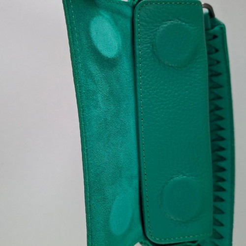 Women's leather shoulder bag Park House green new
