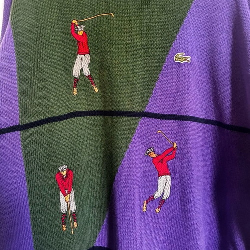 Lacoste vintage pullover rare, like new, multicolor