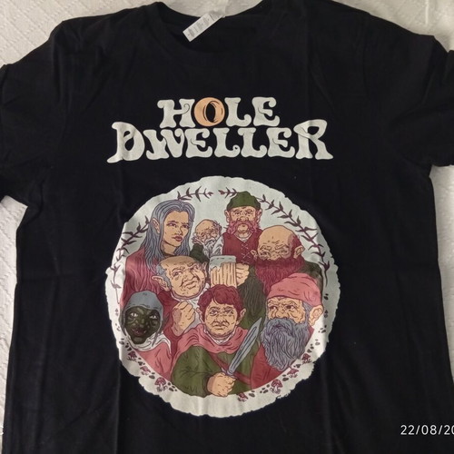 Hole Dweller T-shirt, large size, black