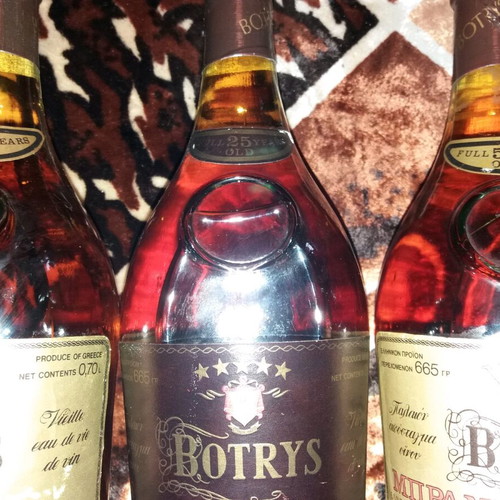 Brandy Botrys 50 years aged, 3 bottles, like new