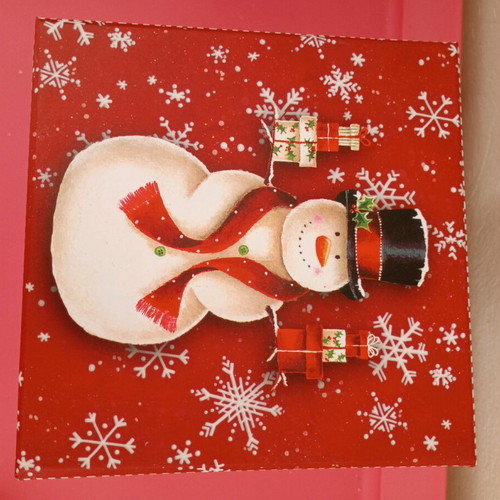 Christmas box new made of hard pressed paper