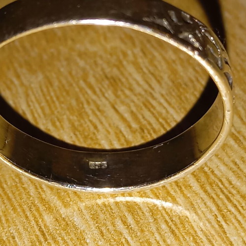 Silver carved ring 925, size 58