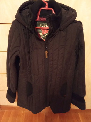 Biston medium jacket like new, black with hood