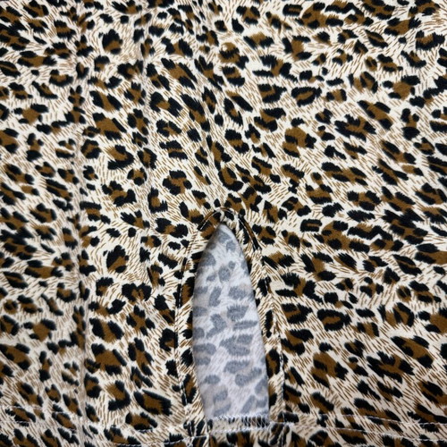Set of 2 Mini Skirts like new, animal print and brown ribbed