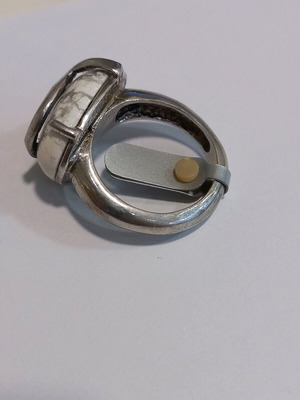 Silver ring with stone, size 58, new