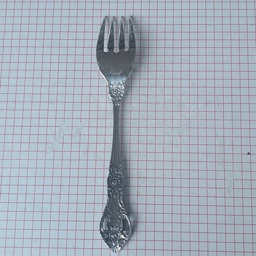 Vintage stainless steel knife and fork set Japan used, floral design