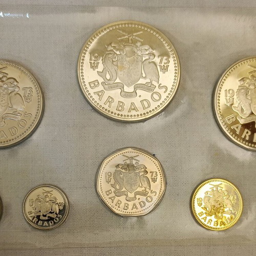 Barbados Proof Set 1973 silver coins, Franklin Mint