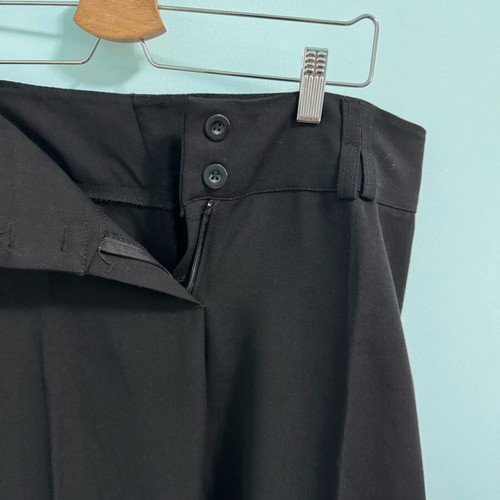 Black high-waisted fabric pants used, classic fit, size L