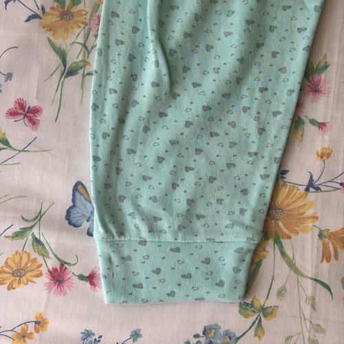 Winter pajamas used, gray and turquoise, size S