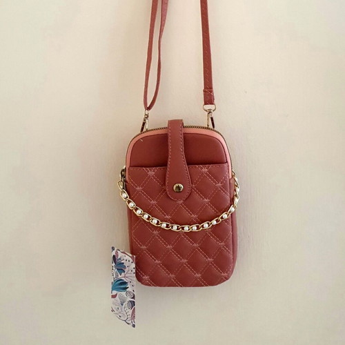 Quilted Mini Crossbody Bags New Set of 2 in Pink and Blue