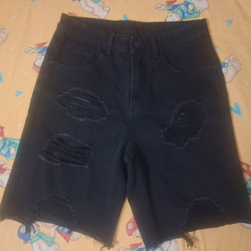 SHEIN Black Denim Bermuda Shorts like new, size Small