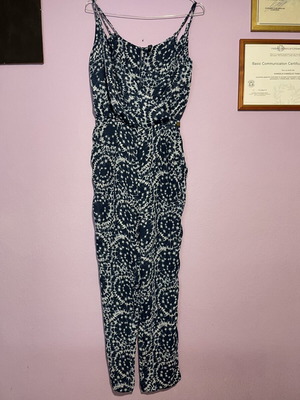 Pepe Jeans jumpsuit, white and blue, XS