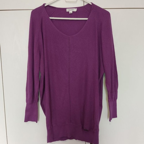 Calvin Klein purple sweater blouse used medium large