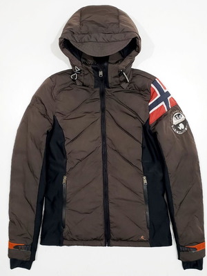Napapijri women's winter padded slim ski jacket used, size S-M, brown