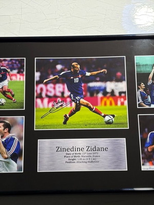 Αφίσα Zinedine Zidane με υπογραφή replica καινούργια