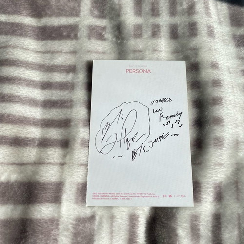 JHOPE BTS PERSONA collectible postcard new, official