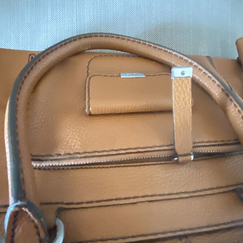 Tod’s leather handbag used, brown color