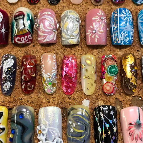 Nail design display board with 313 tips, 30x40 cm