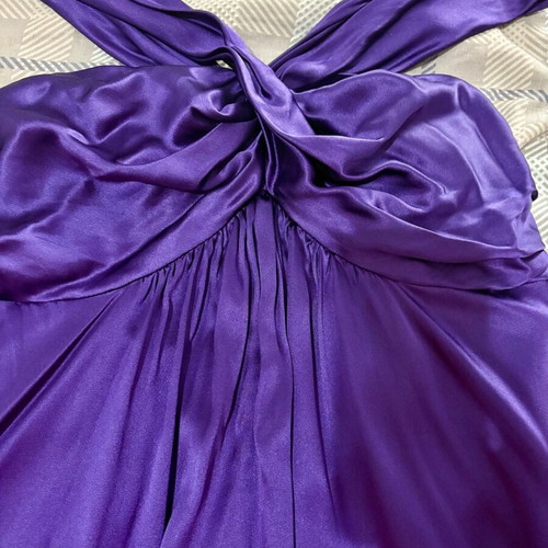 Silk dress purple M/L new 100% silk Italian