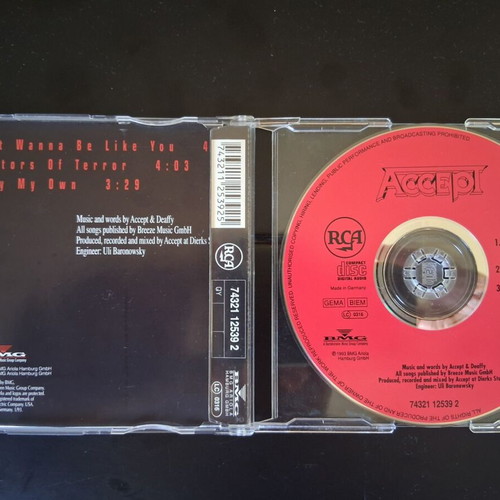 Accept I Don't Wanna Be Like You CD used, metal