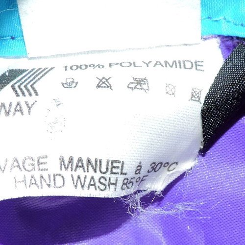 K-Way Mens Rain Jacket used, blue and purple, size M/L