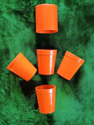 Plastic cups with lids