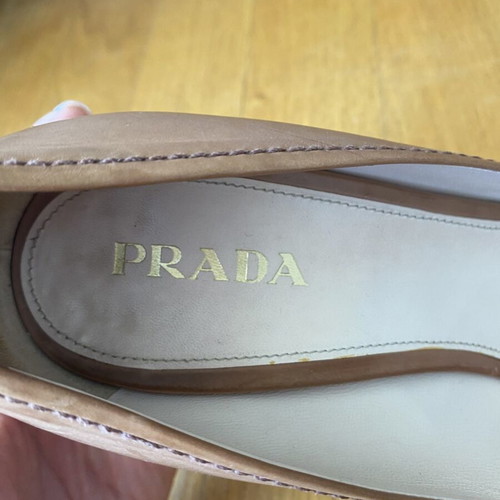 Prada vintage leather pumps beige-blush used, size 39