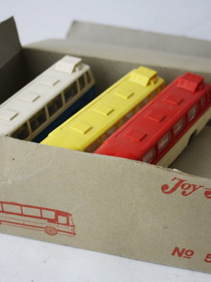 Joy Toy No 51 Mercedes Benz λεωφορεία vintage 70's, σετ 3 τεμαχίων, καινούργια