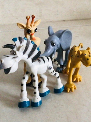 Wild jungle animals used, cute and funny figures