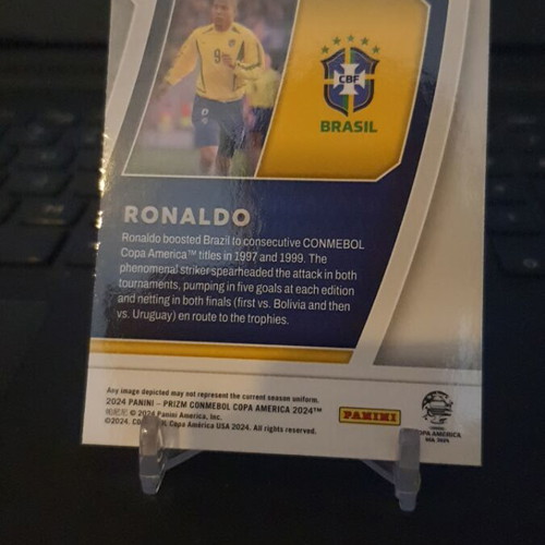 Panini Prizm Copa America 2024 Ronaldo Nazario R9 Scorers Club Silver Prizm like new