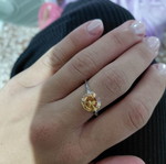 Ring like new, orange color
