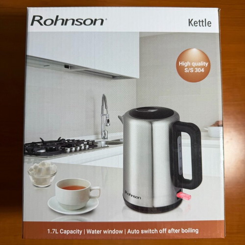 Βραστήρας ROHNSON 1.7L καινούργιος με αποσπώμενο φίλτρο και δύο χρόνια εγγύηση