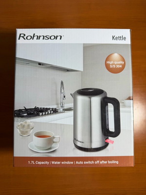 Βραστήρας ROHNSON 1.7L καινούργιος με αποσπώμενο φίλτρο και δύο χρόνια εγγύηση