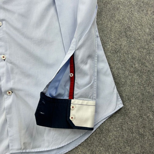 Hawes & Curtis Curtis Brandon Slim Fit Shirt M Blue Oxford Used