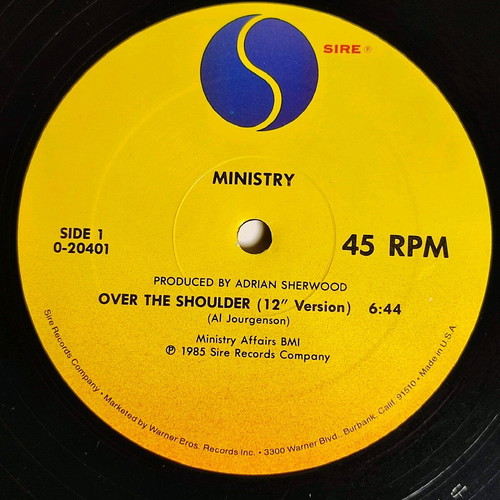 Ministry Over The Shoulder vinyl used, electronic music