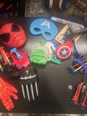 Avengers accessories used, all together