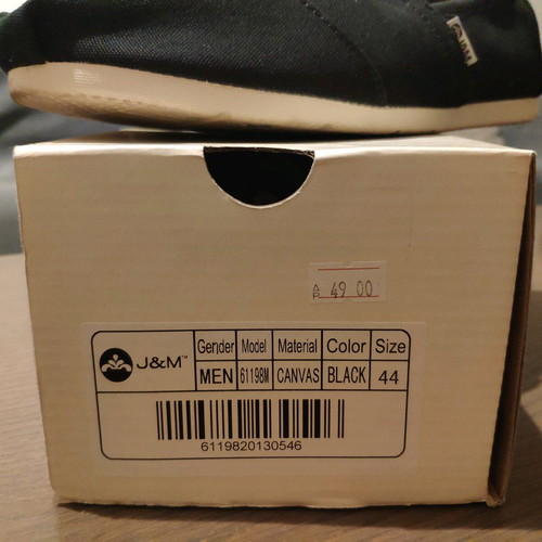 Espadrilles J&M black like new, size 44
