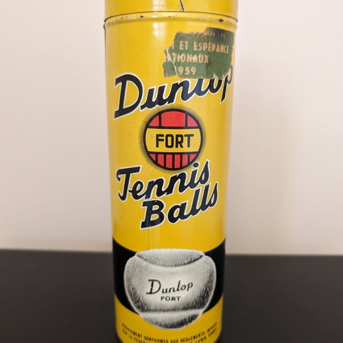 Collectible Dunlop Fort 1959 tennis ball tin used